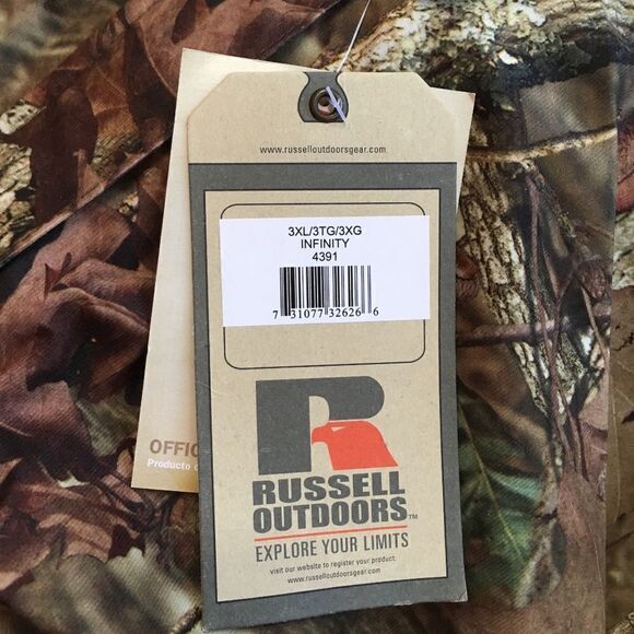 NEW WITH TAGS RUSSELL MOSSY OAK INFINITY CAMO HUNTING PANTS - Picture 3 of 8